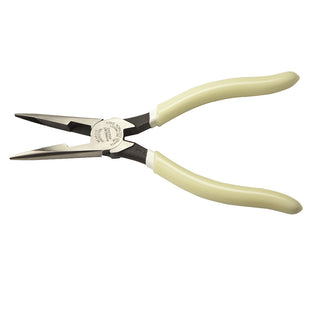 Klein Tools D203-8-GLW 8" Hi-Viz Long-Nose Pliers with Side-Cutting