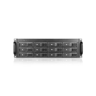 iStarUSA DAGE312UTL-3MS 3U 12-bay 3.5" SAS/SATA 6.0Gb/s miniSAS SFF8088 JBOD Trayless Rackmount Chassis 500W PSU