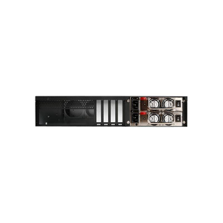 iStarUSA DN-200-40R8P 2U 5.25" 2-Bay Compact microATX Chassis with 400W Redundant Power Supply