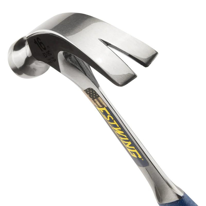 Estwing E3-12C 12 Oz Curve Claw Hammer With Blue Vinyl Shock Reduction — 