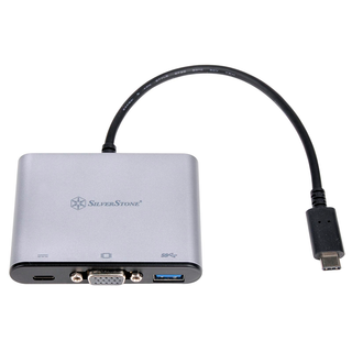 SilverStone EP06C USB 3.1 Type-C to USB Type-A , Type-C x 1 and VGA Connector Adapter