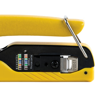 Klein Tools VDV226-005 Compact Pass-Thru Crimper, Modular Crimper Cutter Stripper for Pass-Thu RJ45 Data Plugs