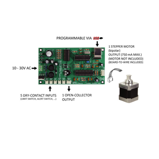 Velleman K8097 4-Channel USB Stepper Motor Card