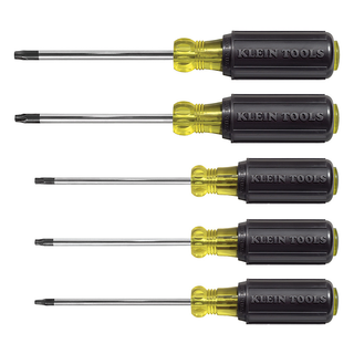 Klein Tools 19555 TORX® Cushion Grip Screwdriver Set, 5 Piece