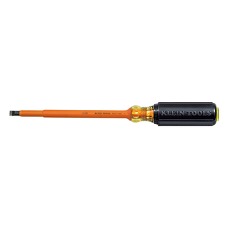 Klein Tools 602-7-INS Insulated 5/16" x 12" Cabinet-Tip Round-Shank Screwdriver