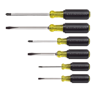 Klein Tools 85074 Cushion Grip Screwdriver Set, 6 Piece