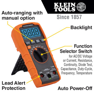 Klein Tools MM420 Digital Multimeter, Auto-Ranging TRMS Multimeter