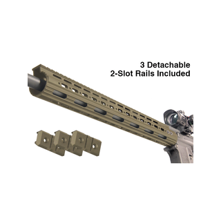 UTG MTU019SSD PRO AR15 15" SuperSlim Free Float Handguard-FDE Cerakote