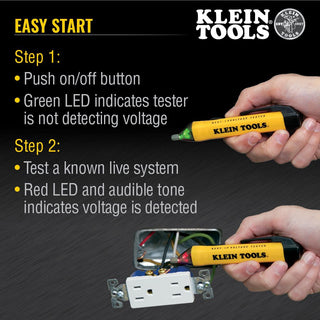 Klein Tools NCVT-1P Non-Contact Voltage Tester Pen, 50 to 1000V AC