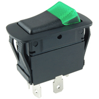 NTE Electronics 54-233W Waterproof Miniature Illuminated Rocker Switch