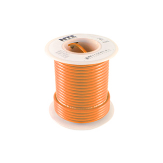 NTE Electronics WH610-03-25 Stranded 10 Gauge Orange Hook Up Wire, 25ft.