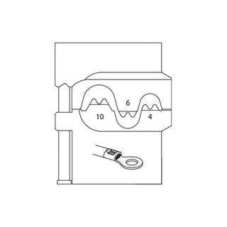 Gedore 1830570 Module Insert For Non-Insulated terminals 4/6/10