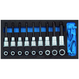 Gedore 2308940 Screwdriver bit socket set 1/2" in 1/3 Check-Tool module