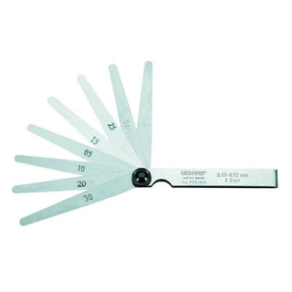 Gedore 6547870 Feeler Gauge Set, Fan Pattern 0.05-1.00 mm