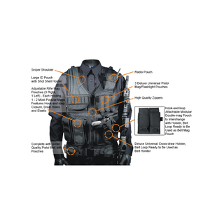 UTG PVC-V547BT 547 Law Enforcement Tactical Vest, Black