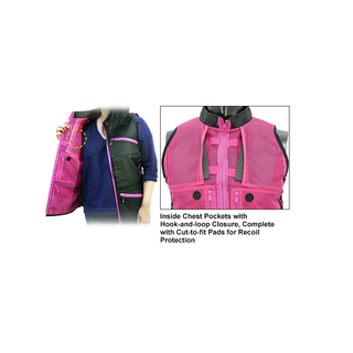 UTG PVC-VF21BP True Huntress Female Sporting Vest, Black/Pink