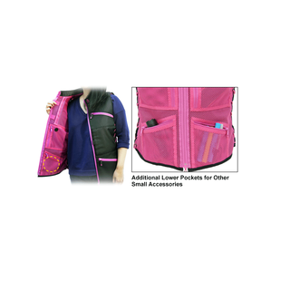 UTG PVC-VF21BP True Huntress Female Sporting Vest, Black/Pink