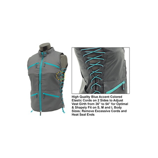 UTG PVC-VF21GB True Huntress Female Sporting Vest, Gray/Blue