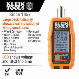 Klein Tools 69355 Digital Multimeter Premium Electrical Test Kit with Non-Contact Voltage Tester, Receptacle Tester, Test Leads