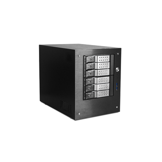 iStarUSA S-46-DE6SL Compact Stylish 6x 3.5" Hotswap Trayless mini-ITX Tower