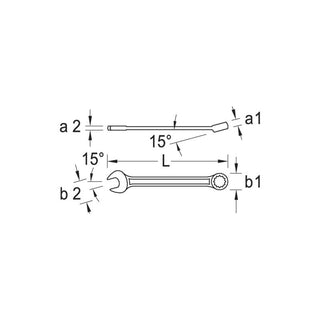 Gedore 1436767 Combination spanner 3/16"