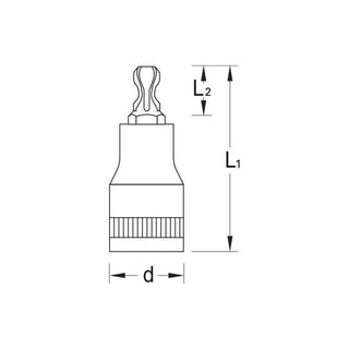 Gedore 6120570 Screwdriver Bit Socket 1/4 Inch TORX® T25