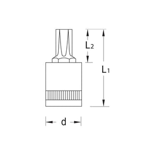 Gedore 6190780 Screwdriver Bit Socket 1/4 Inch TORX® T10