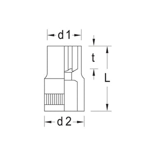 Gedore 6193960 Socket 1/4 Inch TORX® E10