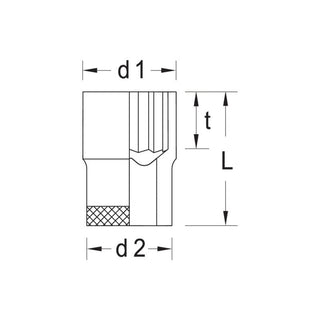 Gedore 1845721 Socket 3/8" 8 mm