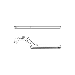 Gedore 6337710 Hook wrench with pin, 135-145 mm