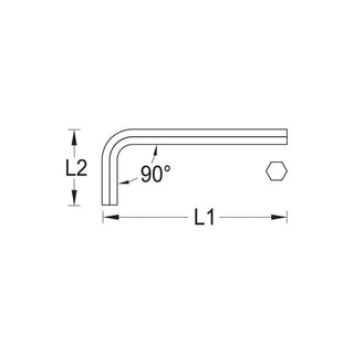 Gedore 6342550 Hexagon Allen Key 27 mm