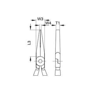 Gedore 1552090 VDE Flat nose pliers with VDE insulating sleeves