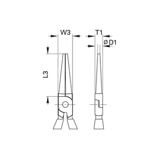 Gedore 6717110 VDE Round nose pliers with VDE dipped insulation