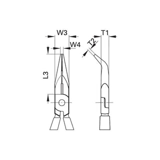 Gedore 6711260 Bent Nose Telephone Pliers 200 mm