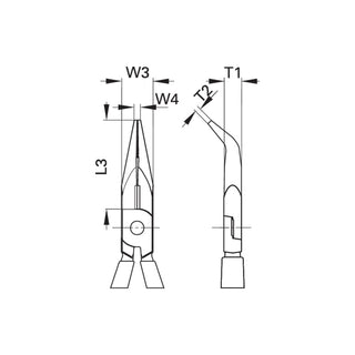 Gedore 1552139 VDE Bent Nose Telephone Pliers With VDE Insulating Sleeves 160 mm