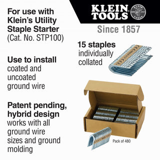 Klein Tools STP001 Utility Staples, Collated