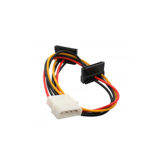 Syba SY-CAB40018 12" Molex to Dual SATA Right Angle Power Cable