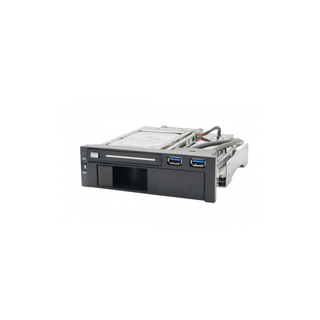 Syba SY-MRA55006 5.25" Bay Drive Tray Less Mobile Rack for 3.5" and 2.5" SATA III HDD with extra 2 port USB 3.0