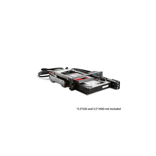 iStarUSA T-5K3525U-SA Trayless 5.25" to 3.5" & 2.5" SATA 6 Gbps HDD SSD Hot-swap Rack with USB 3.0