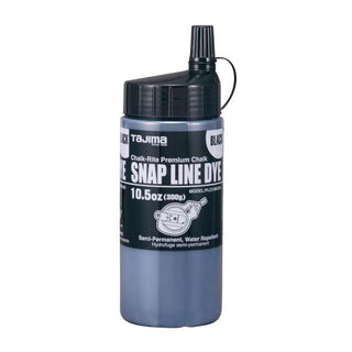 Tajima PLC3-BK300 Snap Line Dye, permanent marking chalk, black, easy-fill nozzle, 300g /10.5 oz.