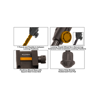 UTG TL-BP01 Heavy Duty Recon 360 Bipod, Cent Ht: 6.69"-9.12"