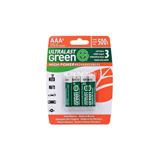 Dantona UltraLast ULGHP4AAA  Green High Power/Capacity NiMH 4-Pack AA