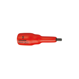 GEDORE 6124480 Vde Screwdriver, Bit Socket, 1/2, 5 mm