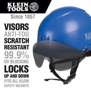 Klein Tools VISORGRAY Safety Helmet Visor, Gray Tinted