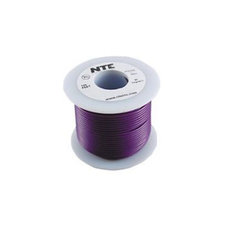 NTE Electronics WH16-07-1000 Hook Up Wire 300V 16 Gauge Stranded 1000' Violet