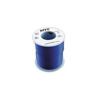 NTE Electronics WH18-06-1000 Hook Up Wire 300V 18 Gauge Stranded 1000' Blue