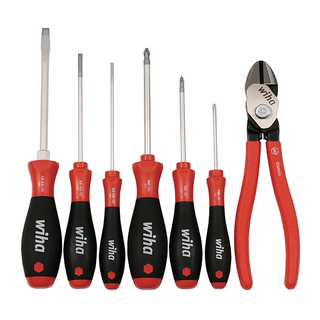 Wiha Tools 32644 Industrial Vinyl Grip BiCut with Screwdrivers 7 Piece Set