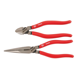 Wiha Tools 32648 2 Piece Vinyl Grip Diagonal Cutteres & Long Nose Pliers Set