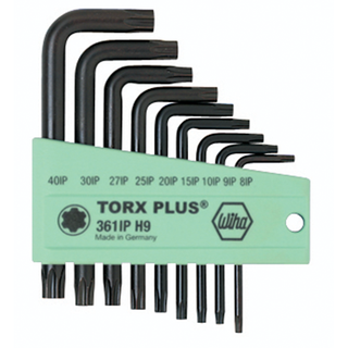 Wiha Tools 36199 TORX Plus L-Key Short Arm Set, 9 Piece