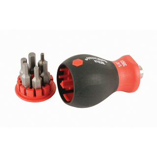 Wiha Tools 38058 6 Piece Hex SAE Stubby Bit Holder